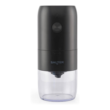 Salter Cordless Coffee Grinder USB Rechargeable Electric Ceramic Burr Black