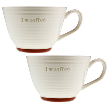Set Of 2 Stafford I Love Coffee Stoneware Mug
