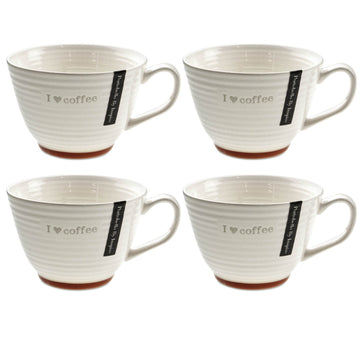 Set Of 4 Stafford I Love Coffee Stoneware Mug