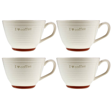 Set Of 4 Stafford I Love Coffee Stoneware Mug