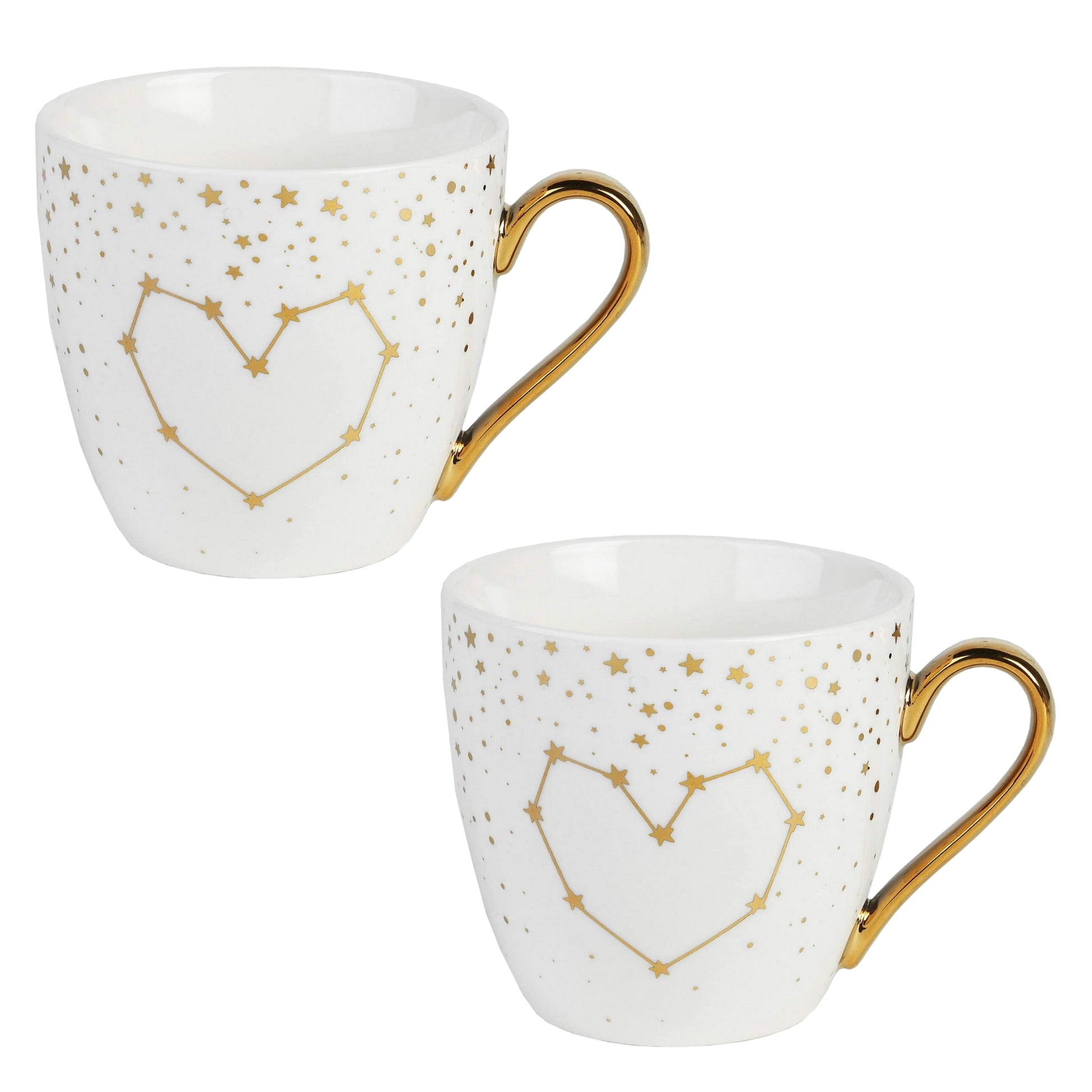 2PCS Kendal Gold Heart Mug