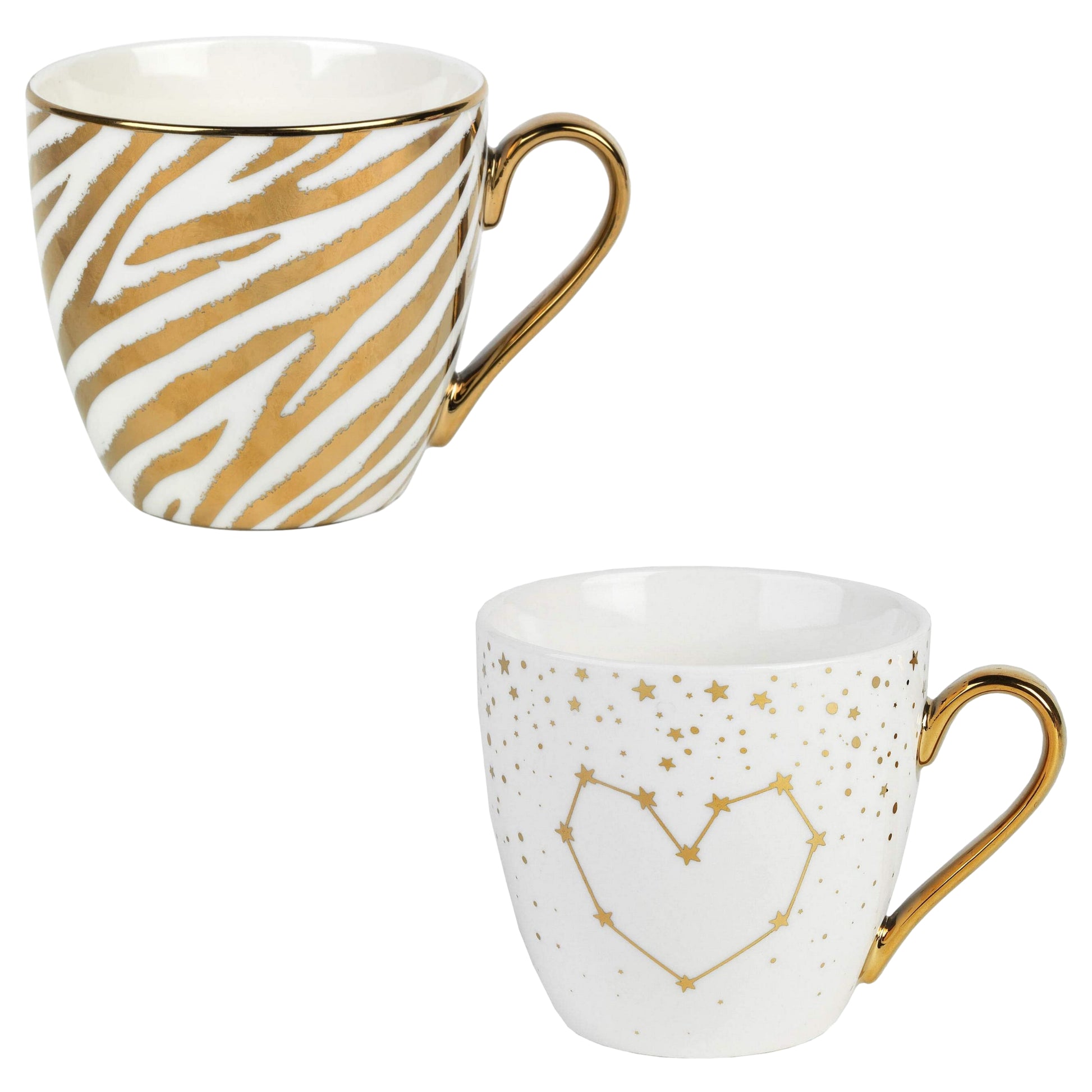 2PCS Heart & Zebra Design Mug