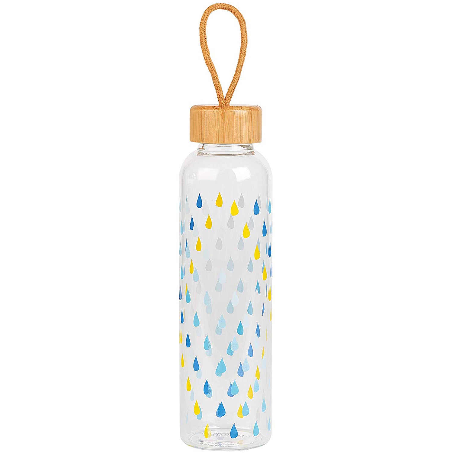 Cambridge 550ml Raindrops Glass Water Bottle