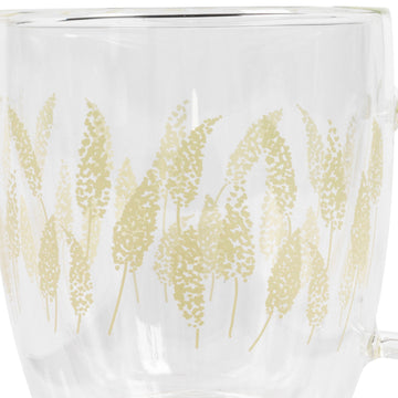 Cambridge 300ml Glass Feather Grass Mug with Handle