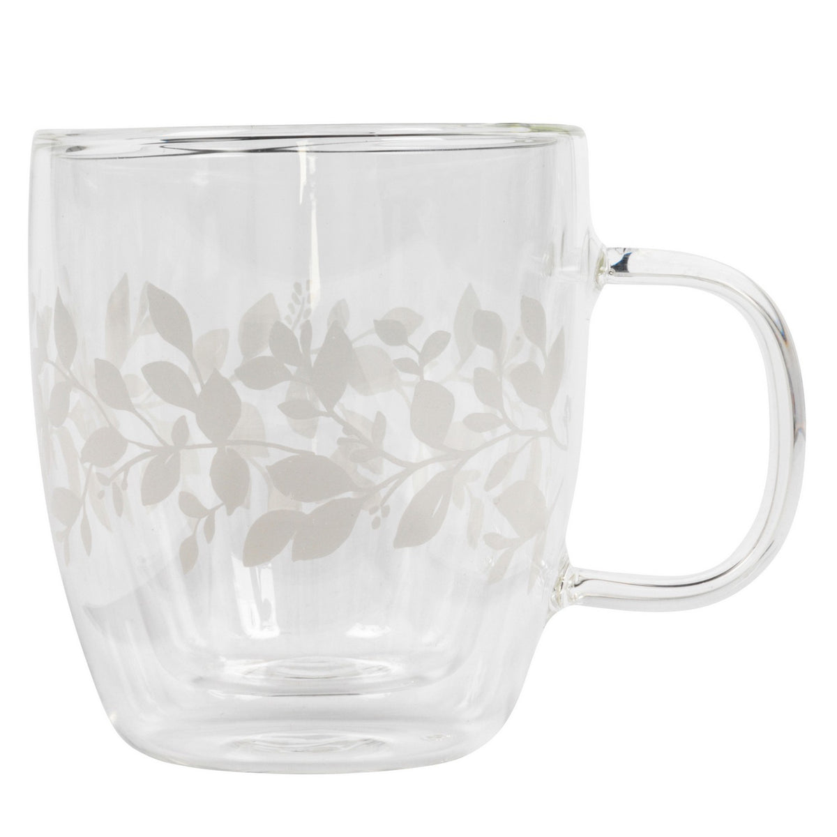 Cambridge 300ml Glass Laurel Leaf Mug with Handle
