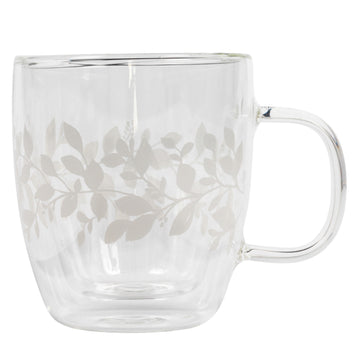 Cambridge 300ml Glass Laurel Leaf Mug with Handle