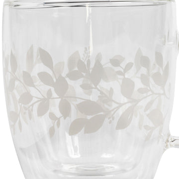 Cambridge 300ml Glass Laurel Leaf Mug with Handle