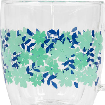 Cambridge 300ml Glass Penelope Floral Mug with Handle