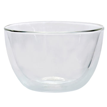 Vivo 18cm Clear Glass Double Walled Scrape Resistant Salad Bowl