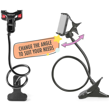 Intempo Flexible Gooseneck Adjustable Clip Phone Holder