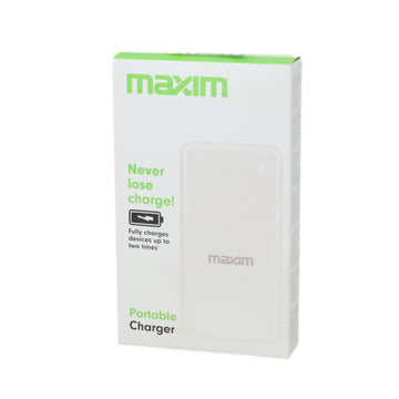 Maxim 10000mAh Portable Power Bank White