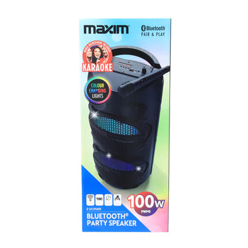 Intempo Maxim 100W PMPO Portable Bluetooth Karaoke Speaker With LED Lights