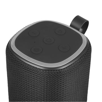 Bluetooth Speaker 10W Maxim Fabric Colour‑Sync LED Lights Portable Handle Black