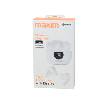 Maxim TWS Bluetooth Wireless Earphones White