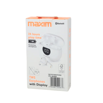 Maxim TWS Bluetooth Wireless Earphones White