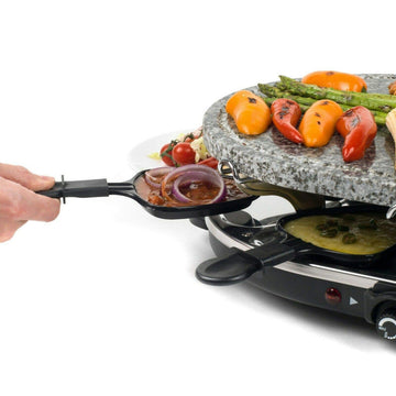 Giles & Posner 8 Piece Non-Stick Raclette Adjustable Hot Plate