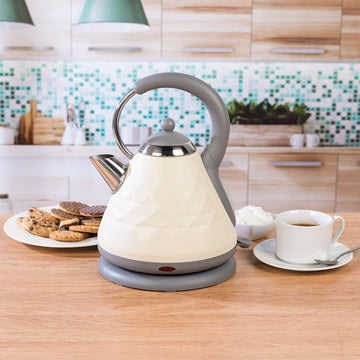 Salter Cream 3000W Diamond Pyramid Kettle 1.8Litres