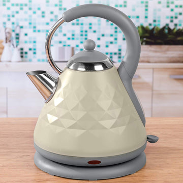 Salter Grey 3000w Diamond Pyramid Kettle 1.8litres