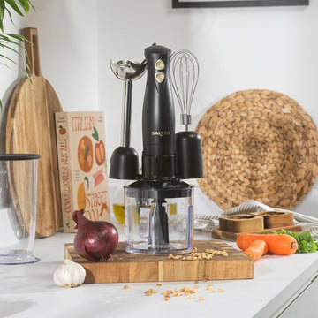 Salter Alchemy 3 in 1 Hand Blender Set 350W Chopper Whisk Chop Mix Beat Black