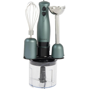 Progress 350W 3-In-1 Shimmer Green Handheld Blender Set
