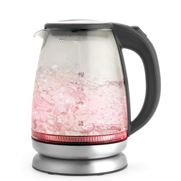 Salter 2200w 1.7litre Glass Kettle With Colour Changing Led