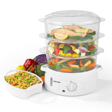 Healthy Cooking 3-Tier Rice Meat Vegetable Steamer