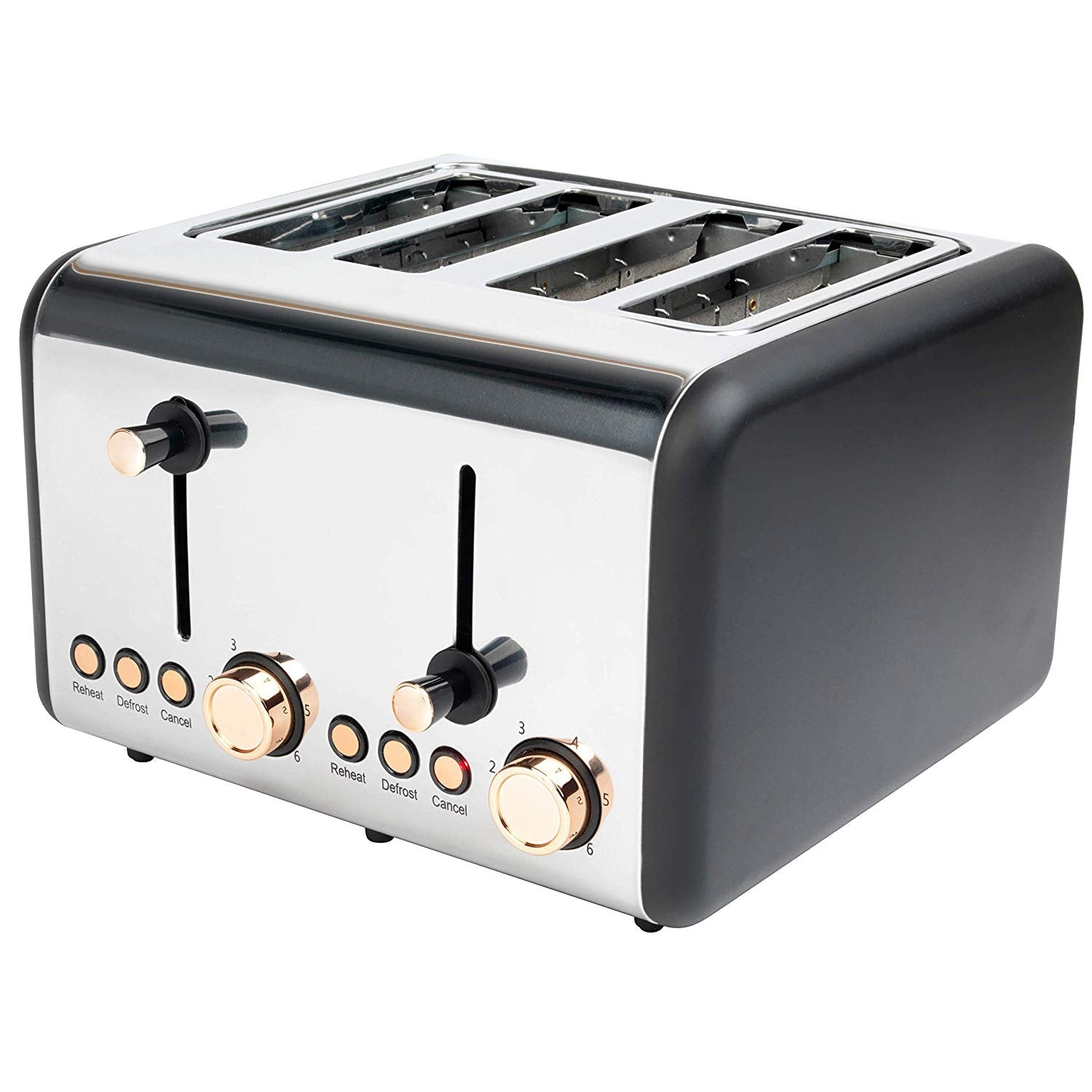 Salter 1500w Rose Gold 4-Slice Toaster