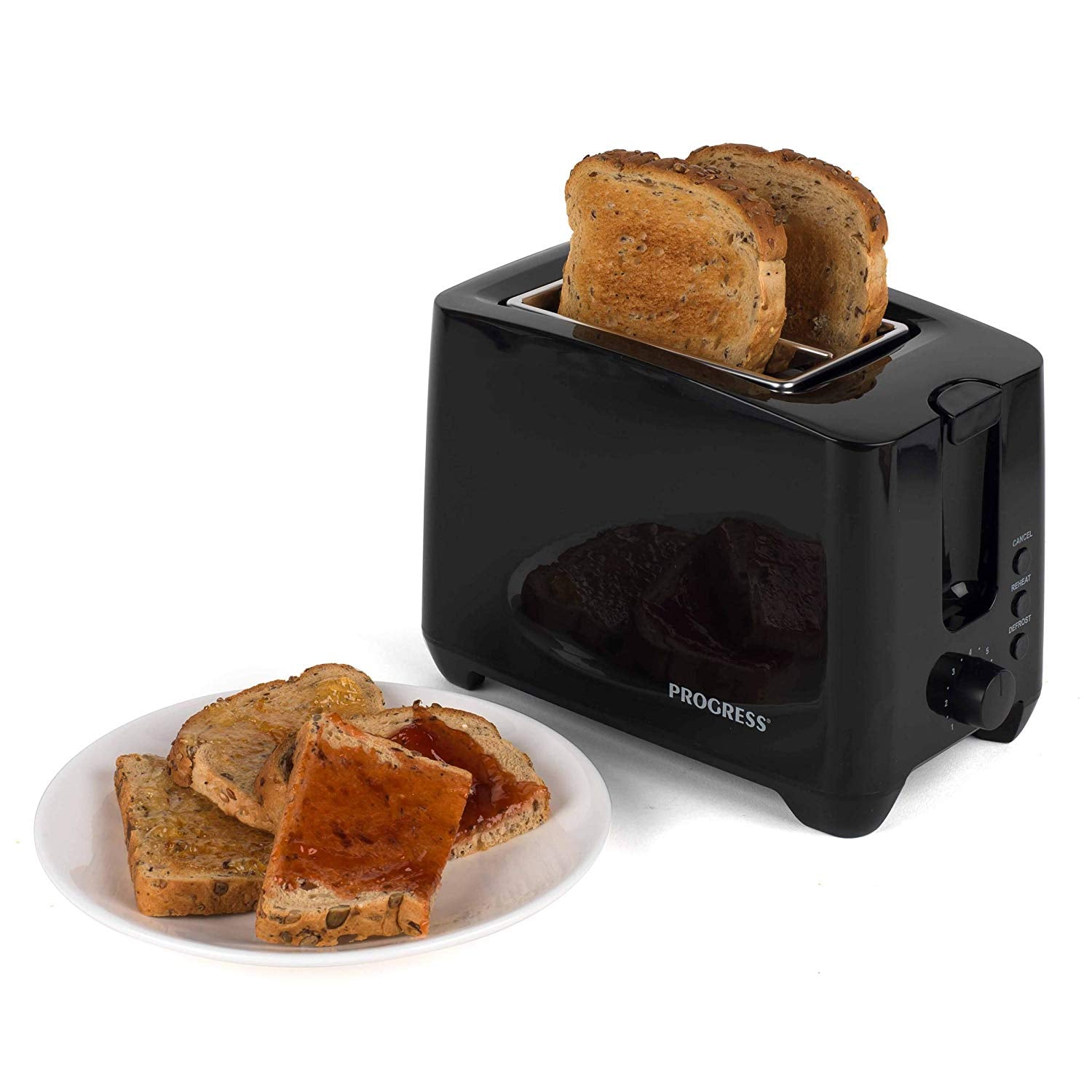 Progress 2 Slice Toaster Black