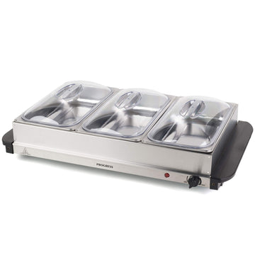 Buffet Server Warming Tray Hotplate 3 Sections Food Warmer