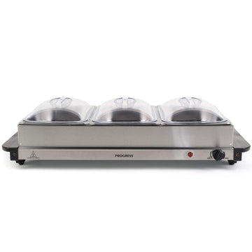 Buffet Server Warming Tray Hotplate 3 Sections Food Warmer