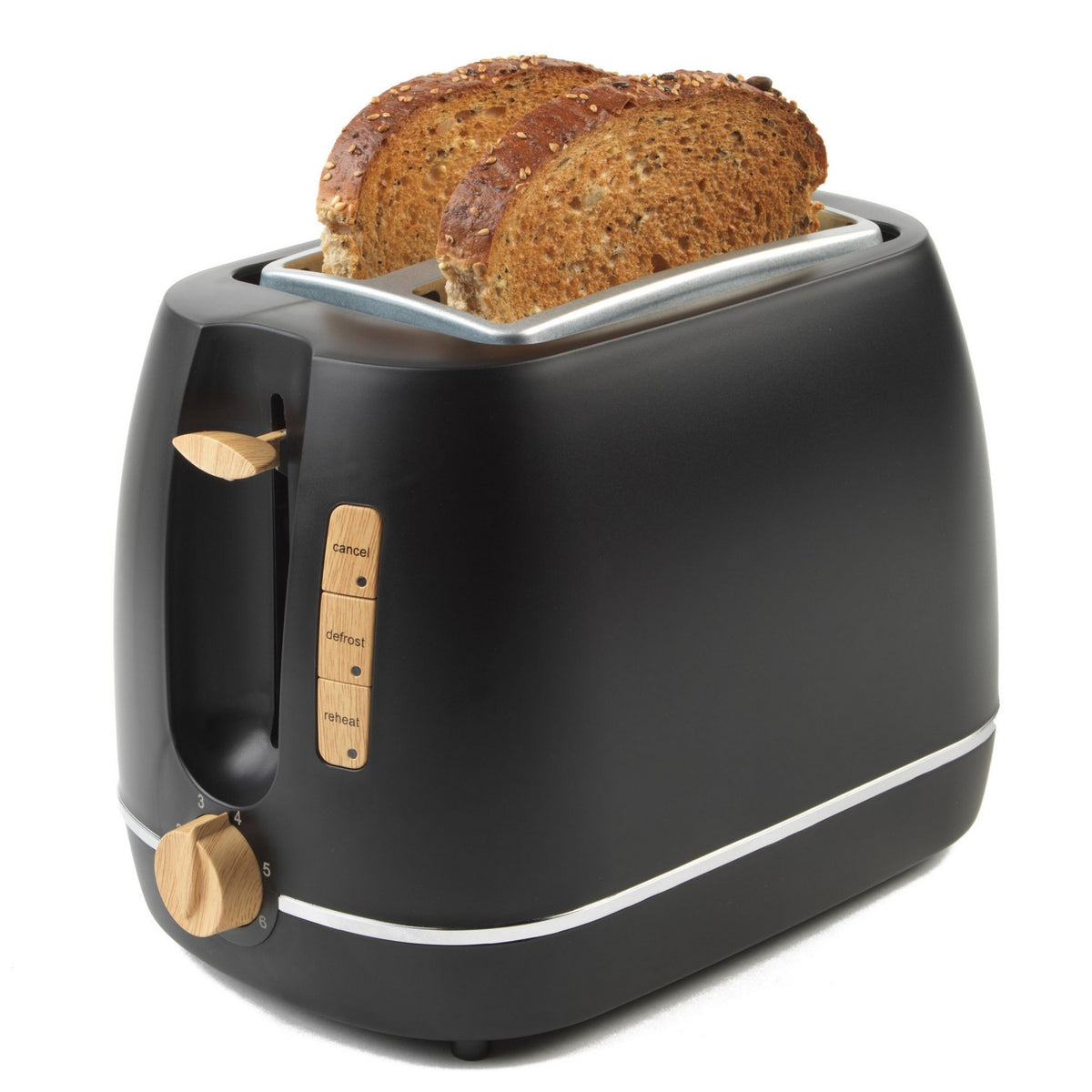 Progress 870W 2-Slice Black Scandi Toaster