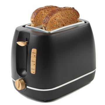 Progress 870W 2-Slice Black Scandi Toaster