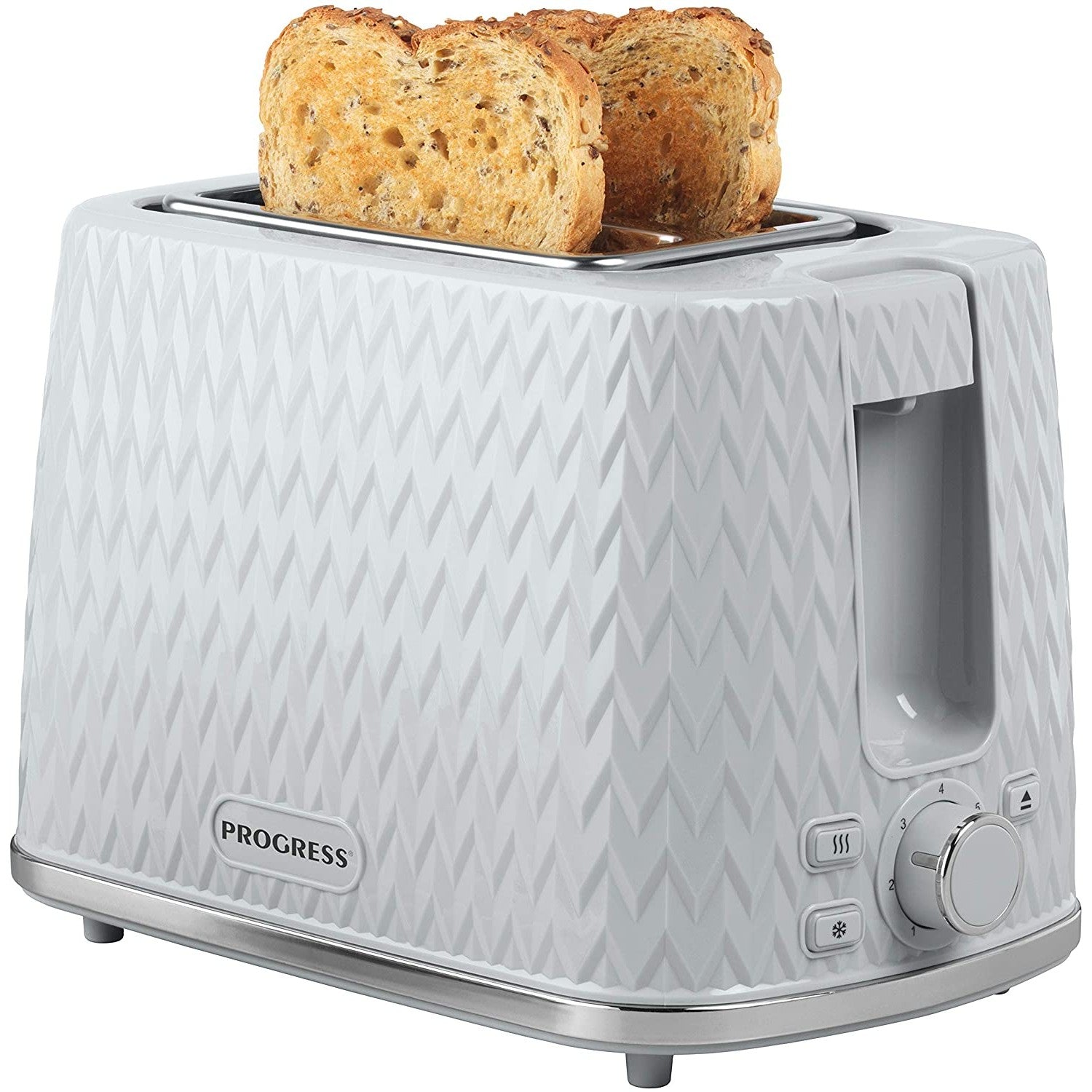Progress Chevron 2 Slice Grey Toaster