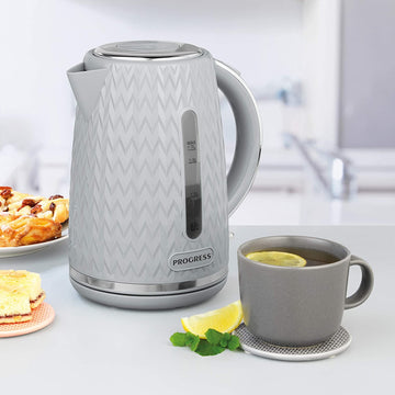 Progress Chevron 1.7 Litre Grey Electric Kettle