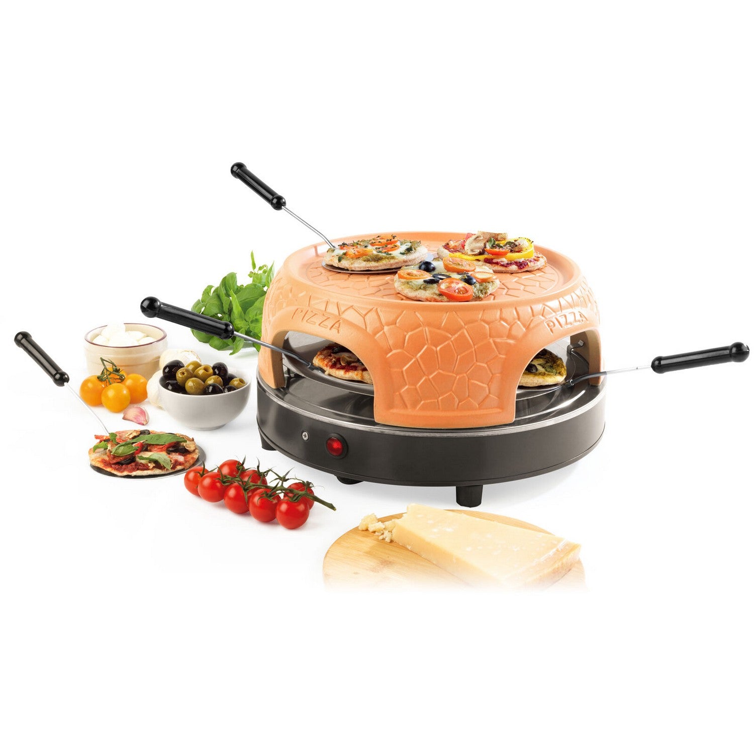 Giles & Posner 800W Terracotta Family Sharing Pizza Maker