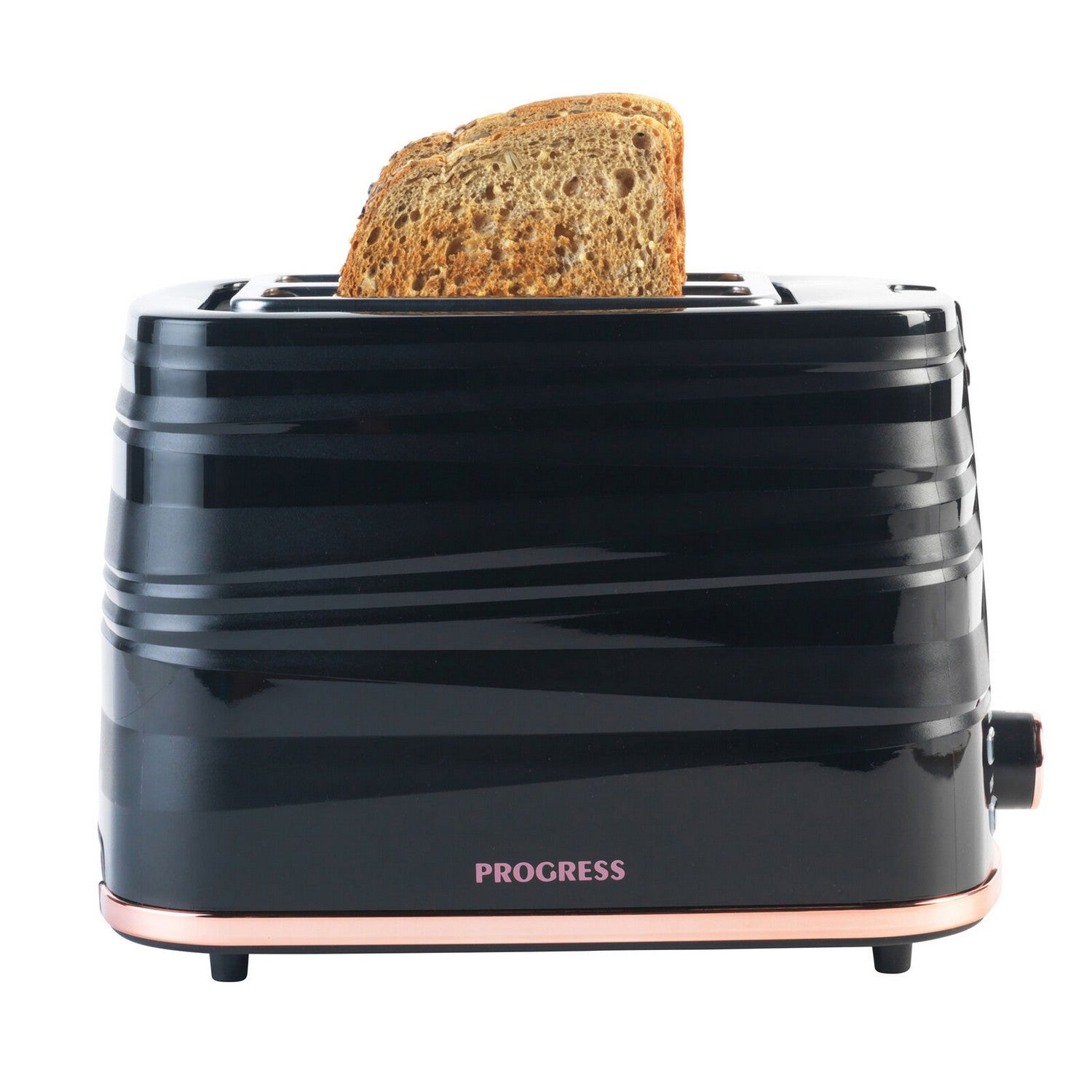 Progress Jupiter 2 Slice Black Rose Gold Toaster