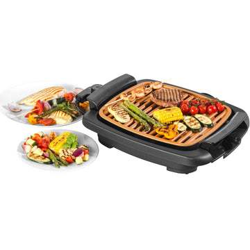 Black Non-Stick Smokeless Electric Grill Hot Serving Plate