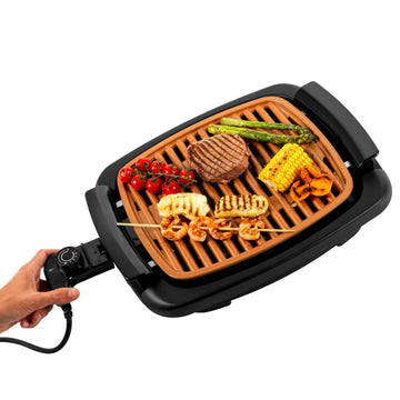 Black Non-Stick Smokeless Electric Grill Hot Serving Plate