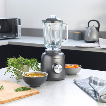 Salter 1.5 Litre Gunmetal Cosmos Glass Jug Blender