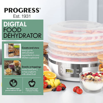 Progress 7.5 Litre 5-Tier Digital Food Dehydrator