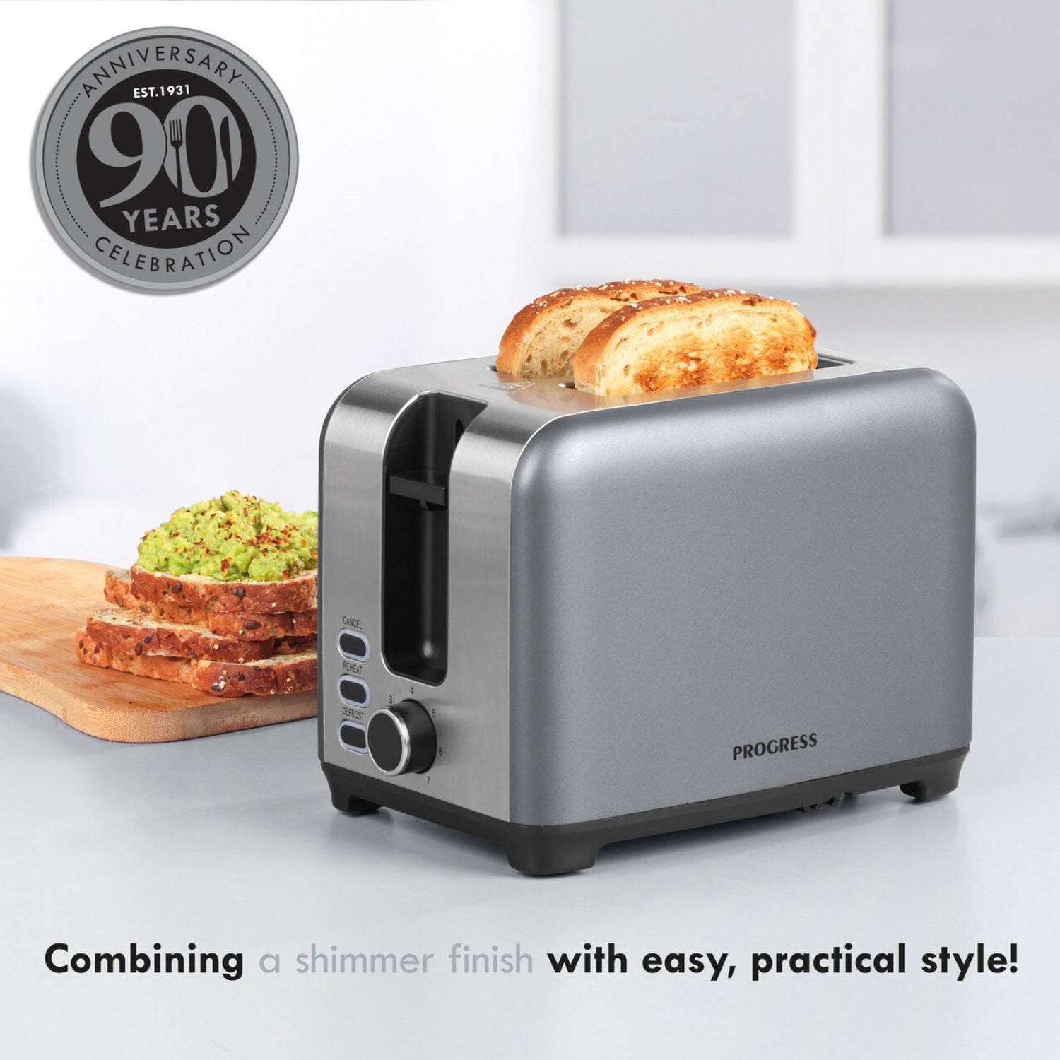 Progress Silver 2 Slice Toaster