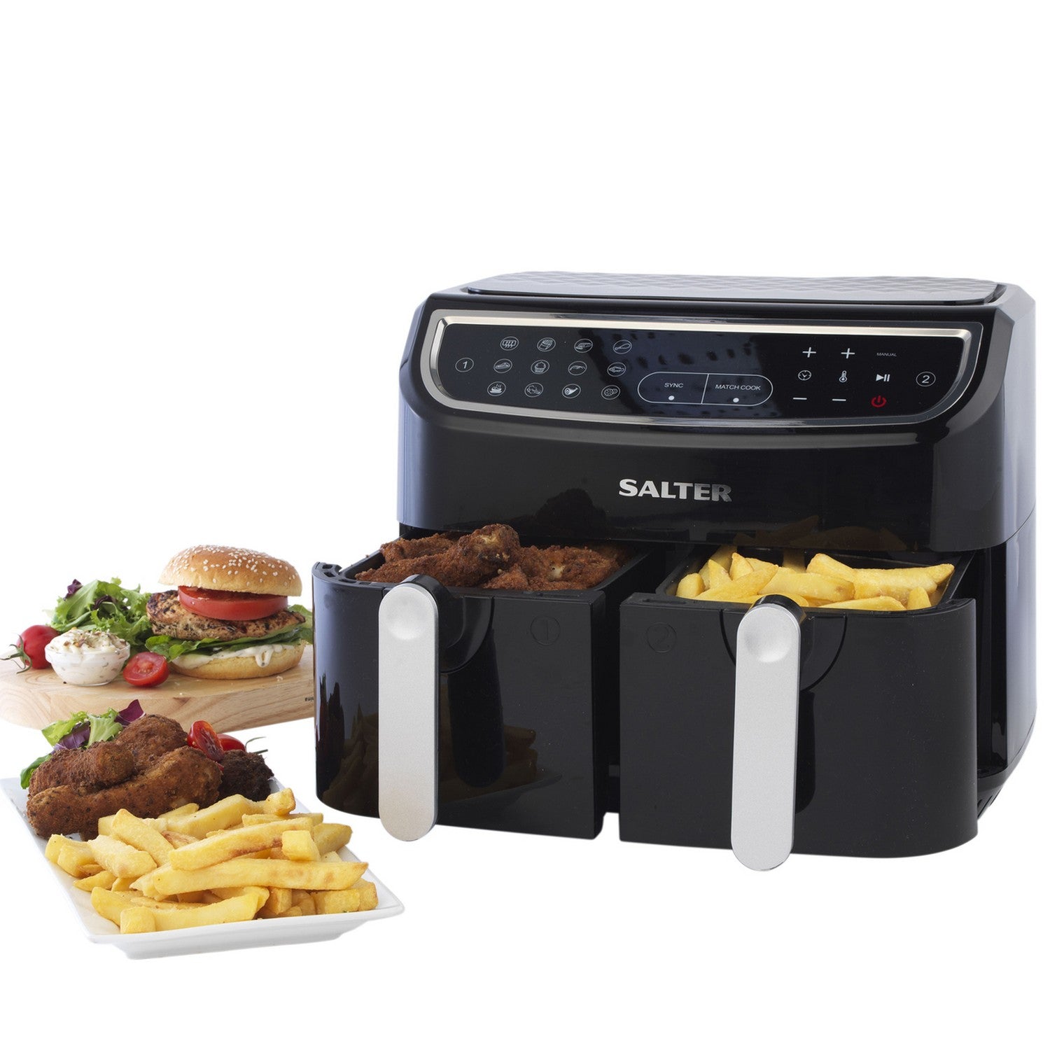 Salter Dual Cook Pro 9L Air Fryer With 12 Cooking Functions