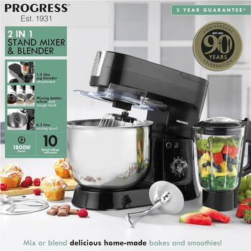 Progress 1800W 2-in-1 Stand Mixer & Blender