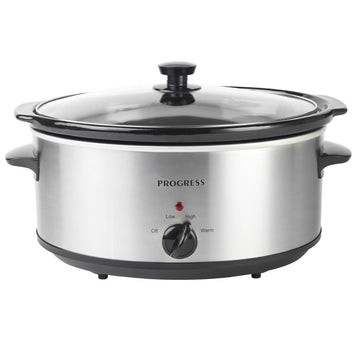Progress 300W Oval Slow Cooker with Glass Lid