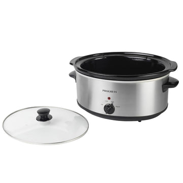 Progress 300W Oval Slow Cooker with Glass Lid