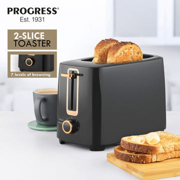 Progress 2 Slice Black Gold Renaissance Bread Toaster