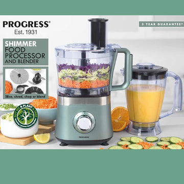 Progress 800W Shimmer Green Food Processor & Blender Set