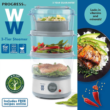 Progress 500W 3 Tier Food Steamer