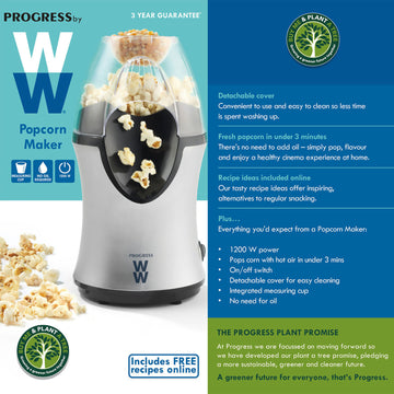 Progress WW 1200W Grey Popcorn Maker