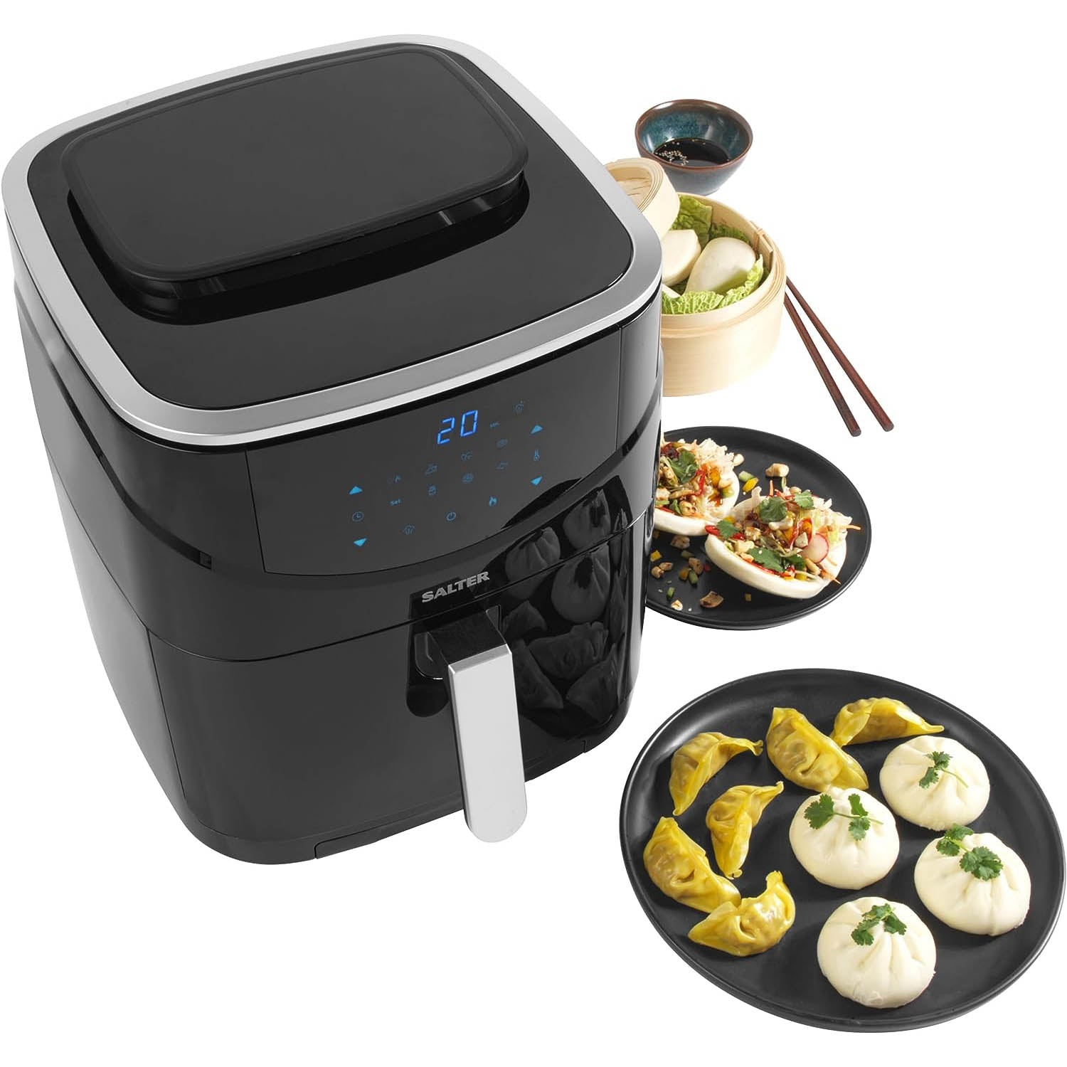 Salter 1700W Black Digital Air Fryer & Steamer